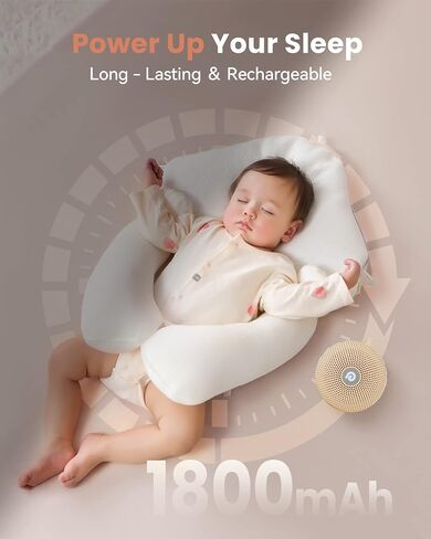 Dreamegg Portable Noise Machine for Baby Adult, Features Powerful Battery, 21 Soothing Sound, Noise Canceling for Office & Sleeping, Sound Therapy for Home, Travel, Registry Gift, Classic White in Saudi Arabia