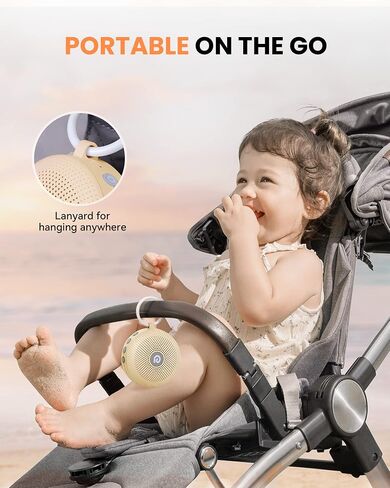 Dreamegg Portable Noise Machine for Baby Adult, Features Powerful Battery, 21 Soothing Sound, Noise Canceling for Office & Sleeping, Sound Therapy for Home, Travel, Registry Gift, Classic White in Saudi Arabia