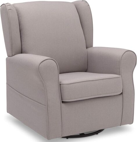 Delta Children Reston Nursery Glider Swivel Rocker Chair, French Grey in Kuwait