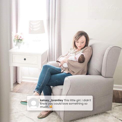 Delta Children Reston Nursery Glider Swivel Rocker Chair, French Grey in Kuwait