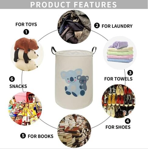 Round Ladybug Pattern Laundry Hamper Storage Basket Fabric Material Storage Hamper Organization Basket, Storage Bin, Gift Box with Handles for Room in Saudi Arabia