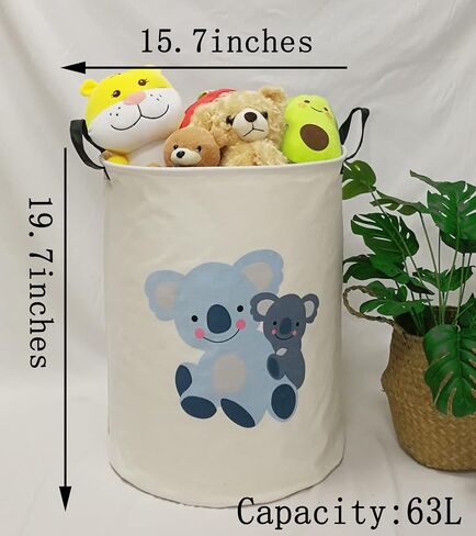 Round Ladybug Pattern Laundry Hamper Storage Basket Fabric Material Storage Hamper Organization Basket, Storage Bin, Gift Box with Handles for Room in Saudi Arabia