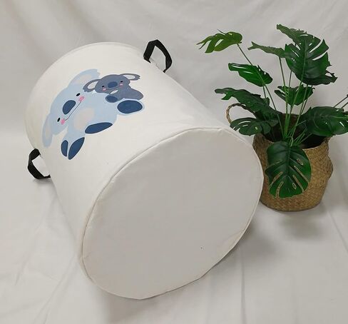 Round Ladybug Pattern Laundry Hamper Storage Basket Fabric Material Storage Hamper Organization Basket, Storage Bin, Gift Box with Handles for Room in Saudi Arabia