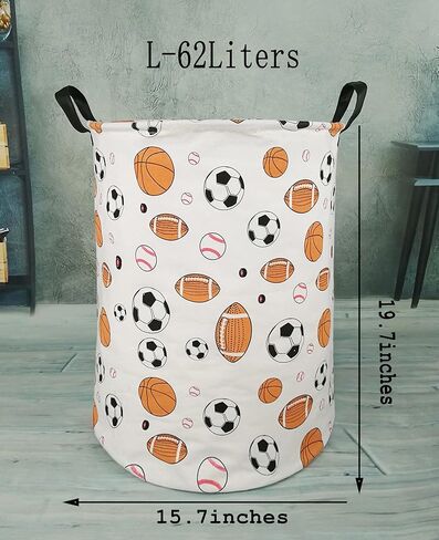 KUNRO Laundry Basket Nursery Hamper Kids Storage Bin Baby Toy Organizer Box Mother's Day Gift Basket for Room Decor in Kuwait
