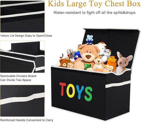 منظم تخزين الألعاب من فيكتور - صندوق ألعاب كبير جدًا وصناديق تخزين على الصدر وسلال للأطفال والأولاد والبنات وغرفة الحضانة وغرفة اللعب in Kuwait