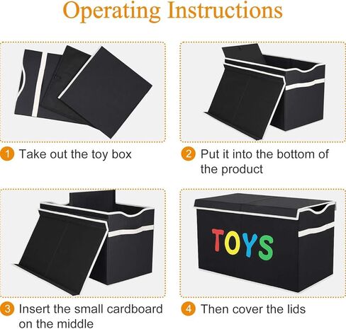 منظم تخزين الألعاب من فيكتور - صندوق ألعاب كبير جدًا وصناديق تخزين على الصدر وسلال للأطفال والأولاد والبنات وغرفة الحضانة وغرفة اللعب in Kuwait