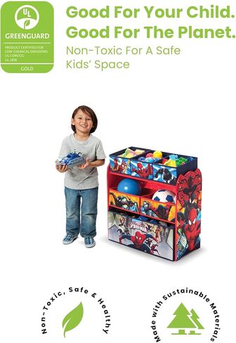Delta Children Design & Store 6 Bin Toy Storage Organizer, Batman,Engineered Wood & 6 Bin Design and Store Toy Organizer - Greenguard Gold Certified, Trolls World Tour in Saudi Arabia