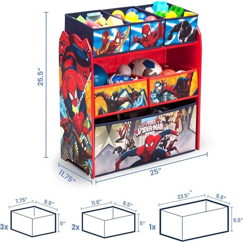 Delta Children Design & Store 6 Bin Toy Storage Organizer, Batman,Engineered Wood & 6 Bin Design and Store Toy Organizer - Greenguard Gold Certified, Trolls World Tour in Saudi Arabia