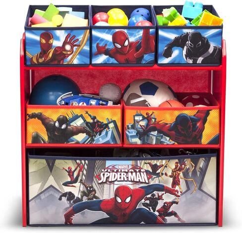 Delta Children Design & Store 6 Bin Toy Storage Organizer, Batman,Engineered Wood & 6 Bin Design and Store Toy Organizer - Greenguard Gold Certified, Trolls World Tour in Saudi Arabia