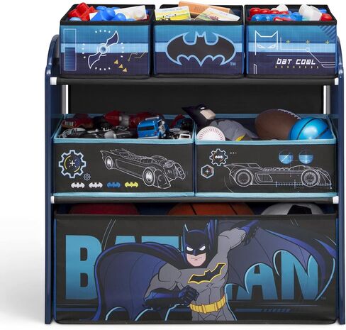 Delta Children Design & Store 6 Bin Toy Storage Organizer, Batman,Engineered Wood & 6 Bin Design and Store Toy Organizer - Greenguard Gold Certified, Trolls World Tour in Saudi Arabia