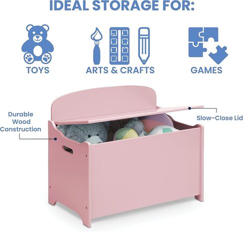 Delta Children MySize Deluxe Toy Box, Bianca White in Saudi Arabia