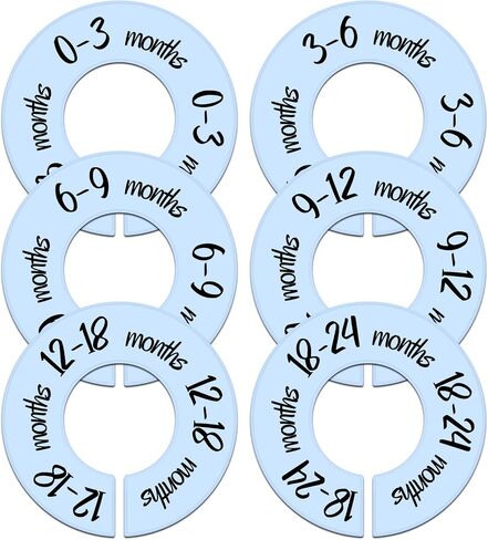 Pro Goleem Baby Closet Dividers Unisex Baby Closet Organizer for Nursery Baby Clothes Size Age Dividers Fits 1.5" Rod 6 PCS in Saudi Arabia