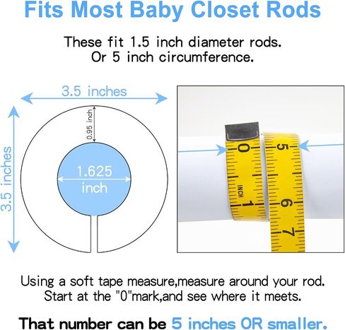 Pro Goleem Baby Closet Dividers Unisex Baby Closet Organizer for Nursery Baby Clothes Size Age Dividers Fits 1.5" Rod 6 PCS in Saudi Arabia