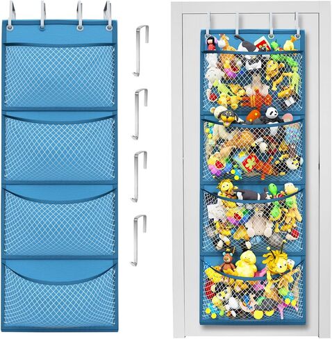 Honeyera The Original Stuffed Animal Storage (Patented) - Over Door Organizer for Stuffies, Baby Ideas Holder, Toy Plush Hammock Hanging Net Big Girls Toddler Large Bag Animals Stuffy Behind in Saudi Arabia
