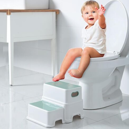 Victostar 2 Step Stool for Kids, Anti-Slip Sturdy Toddler Two Step Stool for Toilet Potty Training, Bathroom,Kitchen (Blue) in Saudi Arabia