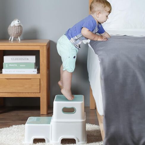 Victostar 2 Step Stool for Kids, Anti-Slip Sturdy Toddler Two Step Stool for Toilet Potty Training, Bathroom,Kitchen (Blue) in Saudi Arabia