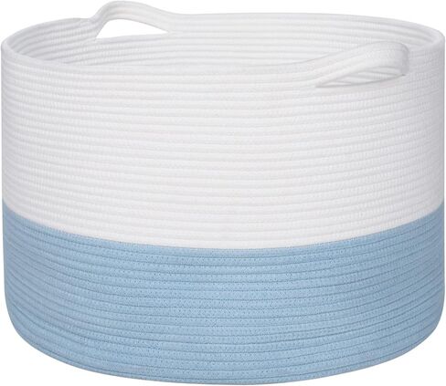R RUNKA Extra Large Cotton Rope Basket 22" x 14" - Toy Basket for Kids -Blanket Basket for Living Room - Woven Baskets for Storage in Saudi Arabia