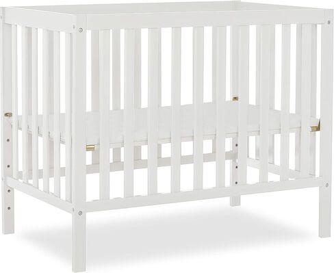 Dream On Me Edgewood 4-in-1 Convertible Mini Baby Crib in Cool Grey, GreenGuard Gold & JPMA, Non-Toxic, Compact 40×25×33″ Design, Converts to Mini Daybed & Twin Bed, 1″ Mattress Pad | Includes Mattress Pad, 3-Position Mattress Support, BSA Verified, ASTM/ in Saudi Arabia