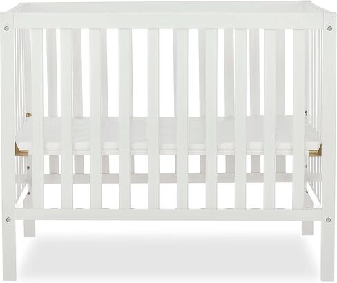Dream On Me Edgewood 4-in-1 Convertible Mini Baby Crib in Cool Grey, GreenGuard Gold & JPMA, Non-Toxic, Compact 40×25×33″ Design, Converts to Mini Daybed & Twin Bed, 1″ Mattress Pad | Includes Mattress Pad, 3-Position Mattress Support, BSA Verified, ASTM/ in Saudi Arabia