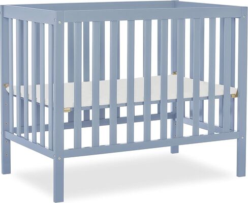 Dream On Me Edgewood 4-in-1 Convertible Mini Baby Crib in Cool Grey, GreenGuard Gold & JPMA, Non-Toxic, Compact 40×25×33″ Design, Converts to Mini Daybed & Twin Bed, 1″ Mattress Pad | Includes Mattress Pad, 3-Position Mattress Support, BSA Verified, ASTM/ in Saudi Arabia