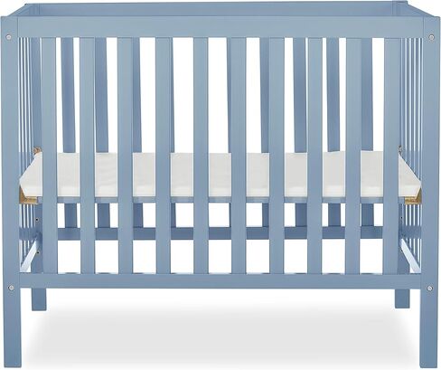 Dream On Me Edgewood 4-in-1 Convertible Mini Baby Crib in Cool Grey, GreenGuard Gold & JPMA, Non-Toxic, Compact 40×25×33″ Design, Converts to Mini Daybed & Twin Bed, 1″ Mattress Pad | Includes Mattress Pad, 3-Position Mattress Support, BSA Verified, ASTM/ in Saudi Arabia