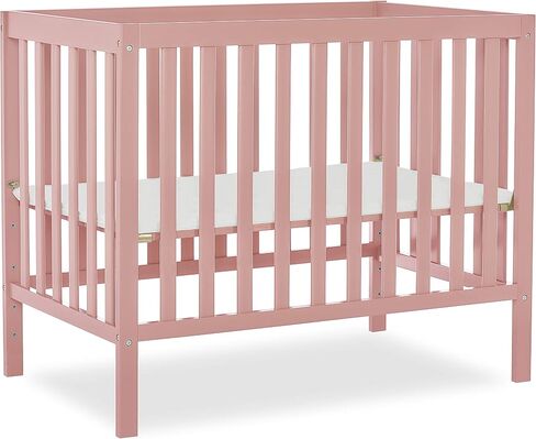 Dream On Me Edgewood 4-in-1 Convertible Mini Baby Crib in Cool Grey, GreenGuard Gold & JPMA, Non-Toxic, Compact 40×25×33″ Design, Converts to Mini Daybed & Twin Bed, 1″ Mattress Pad | Includes Mattress Pad, 3-Position Mattress Support, BSA Verified, ASTM/ in Saudi Arabia