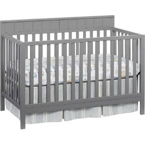 Oxford Baby Logan 4-in-1 Convertible Crib, Dove Gray, GreenGuard Gold Certified in Kuwait