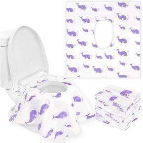 Toilet Seat Covers Disposable, 41 Pack Extra Large Disposable Toilet Seat Cover for Kids Adults, Individually Wrapped Travel Essentials for Kids Potty Training, Public Restroom, Plane, Trip, Orange in Saudi Arabia