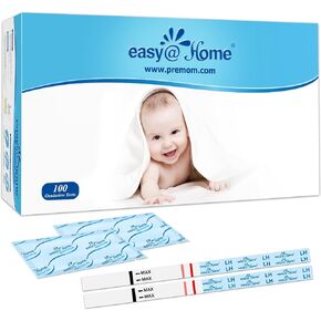 شرائط اختبار الإباضة Easy@Home، 25 عبوة من اختبارات الخصوبة، مجموعة أدوات توقع الإباضة، مدعومة بتطبيق Premom Vulation Predictor iOS وAndroid، 25 شريط LH in Kuwait