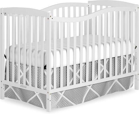 Dream On Me Chelsea 5-in-1 Convertible Full-Size Baby Crib in Steel Grey, GreenGuard Gold & BSA, Pinewood, 4 Mattress Heights, Converts to Toddler, Day & Full-Size Bed, Modern Classic Nursery in Saudi Arabia