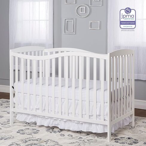 Dream On Me Chelsea 5-in-1 Convertible Full-Size Baby Crib in Steel Grey, GreenGuard Gold & BSA, Pinewood, 4 Mattress Heights, Converts to Toddler, Day & Full-Size Bed, Modern Classic Nursery in Saudi Arabia