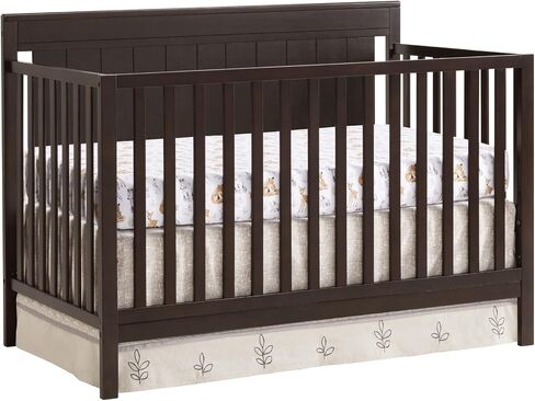 Oxford Baby Lazio 4-in-1 Convertible Crib, Dove Gray, GreenGuard Gold Certified in Kuwait