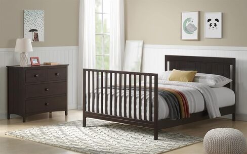 Oxford Baby Lazio 4-in-1 Convertible Crib, Dove Gray, GreenGuard Gold Certified in Kuwait