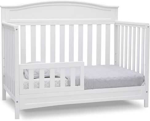 Delta Children Emery 4-in-1 Convertible Baby Crib - Greenguard Gold Certified, Grey & Infant Changing Table with Pad, Grey in Saudi Arabia