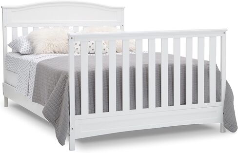 Delta Children Emery 4-in-1 Convertible Baby Crib - Greenguard Gold Certified, Grey & Infant Changing Table with Pad, Grey in Saudi Arabia