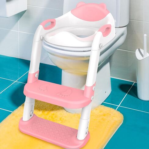 711Tek New Sector-Shape Potty Training Seat, 2-in-1 Toddler Step Stool with Stabilized Base, Upgraded Anti-Slip Pad Toilet Seat for Toddlers in Saudi Arabia