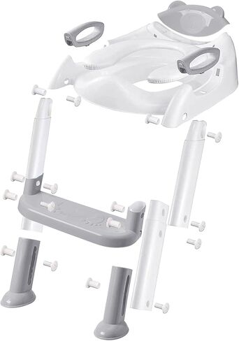 مقعد تدريب على المرحاض من فيكتوستار مع سلم مقعد، مرحاض تدريب قابل للطي للأطفال الأولاد والبنات والأطفال الصغار - وسادة مريحة ومقبض آمن وسادات مضادة للانزلاق in Kuwait