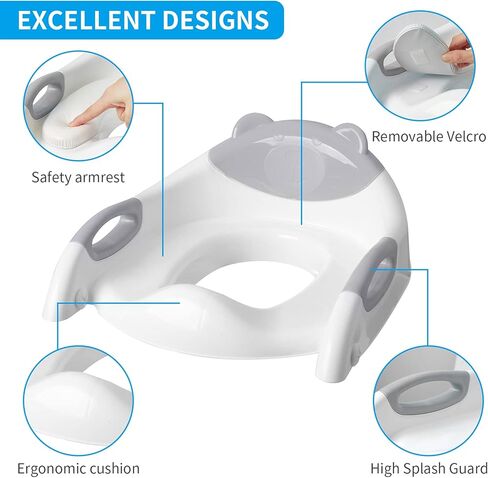 مقعد تدريب على المرحاض من فيكتوستار مع سلم مقعد، مرحاض تدريب قابل للطي للأطفال الأولاد والبنات والأطفال الصغار - وسادة مريحة ومقبض آمن وسادات مضادة للانزلاق in Kuwait