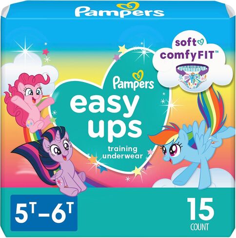 Easy Ups Girls & Boys Potty Training Pants, Size 4 (2T3T), 74 Count, Peppa Pig Absorbent Training Underwear, Up to 100% Leakproof Day and Night, Hypoallergenic in Saudi Arabia