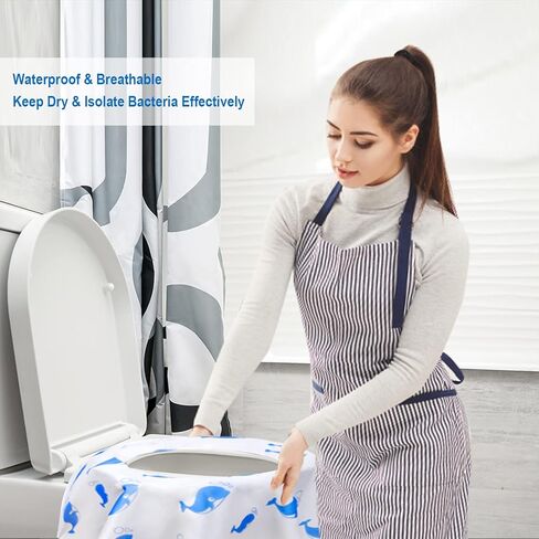 Toilet Seat Covers Disposable, 41 Pack Extra Large Disposable Toilet Seat Cover for Kids Adults, Individually Wrapped Travel Essentials for Kids Potty Training, Public Restroom, Plane, Trip, Orange in Kuwait