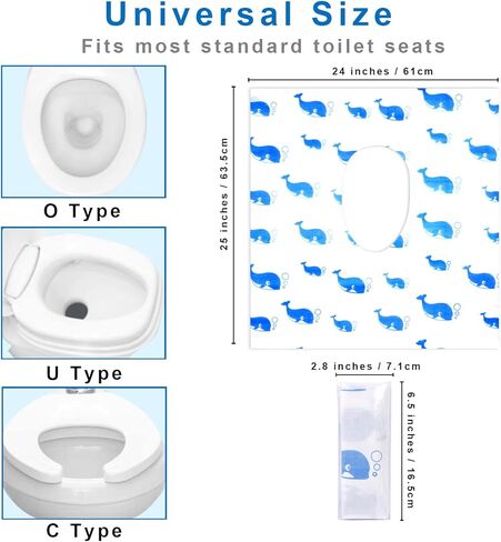 Toilet Seat Covers Disposable, 41 Pack Extra Large Disposable Toilet Seat Cover for Kids Adults, Individually Wrapped Travel Essentials for Kids Potty Training, Public Restroom, Plane, Trip, Orange in Kuwait