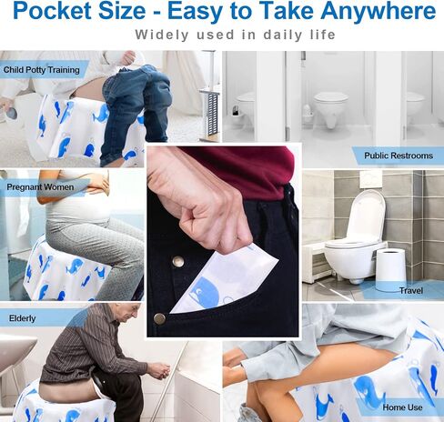 Toilet Seat Covers Disposable, 41 Pack Extra Large Disposable Toilet Seat Cover for Kids Adults, Individually Wrapped Travel Essentials for Kids Potty Training, Public Restroom, Plane, Trip, Orange in Kuwait
