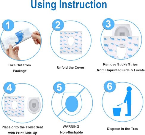 Toilet Seat Covers Disposable, 41 Pack Extra Large Disposable Toilet Seat Cover for Kids Adults, Individually Wrapped Travel Essentials for Kids Potty Training, Public Restroom, Plane, Trip, Orange in Kuwait