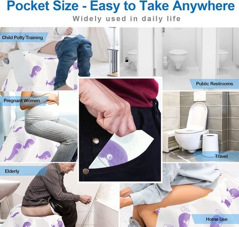 Toilet Seat Covers Disposable, 41 Pack Extra Large Disposable Toilet Seat Cover for Kids Adults, Individually Wrapped Travel Essentials for Kids Potty Training, Public Restroom, Plane, Trip, Orange in Saudi Arabia