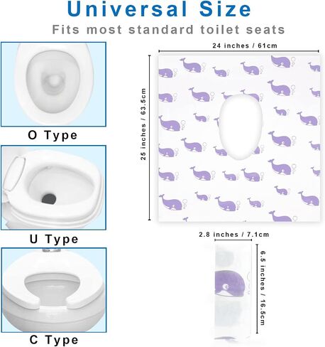 Toilet Seat Covers Disposable, 41 Pack Extra Large Disposable Toilet Seat Cover for Kids Adults, Individually Wrapped Travel Essentials for Kids Potty Training, Public Restroom, Plane, Trip, Orange in Saudi Arabia