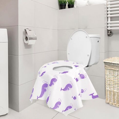 Toilet Seat Covers Disposable, 41 Pack Extra Large Disposable Toilet Seat Cover for Kids Adults, Individually Wrapped Travel Essentials for Kids Potty Training, Public Restroom, Plane, Trip, Orange in Saudi Arabia