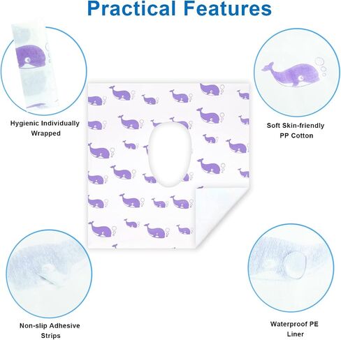Toilet Seat Covers Disposable, 41 Pack Extra Large Disposable Toilet Seat Cover for Kids Adults, Individually Wrapped Travel Essentials for Kids Potty Training, Public Restroom, Plane, Trip, Orange in Saudi Arabia
