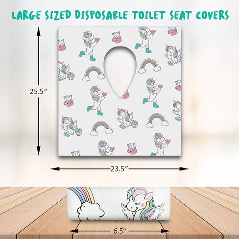 ATHENA FUTURES Disposable Toilet Seat Covers for Toddlers, Extra Large Individually Wrapped Dinosaur Paper Potty Training Liners for Kids, Portable, Flushable with Non-Slip Adhesive, Airplane & Travel in Saudi Arabia