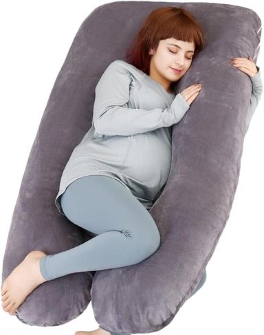 MOON PINE Pregnancy Pillow, U Shaped Full Body Pillow for Maternity Support, Sleeping Pillow with Cover for Pregnant Women (Dark Grey) in Saudi Arabia