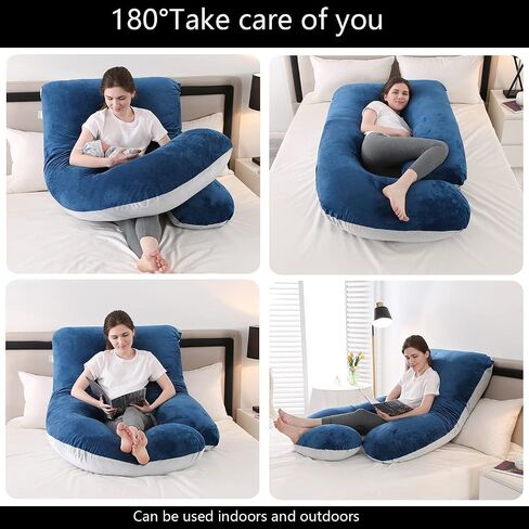 Jcickt Pregnancy Pillow for Sleeping,59 inch Maternity Pillow with Removable Washable Cover,J-Shaped Cooling Full Body Pregnant Pillow -Support for Backs,Legs, Belly, HIPS, Improve Sleep-Pink in Saudi Arabia